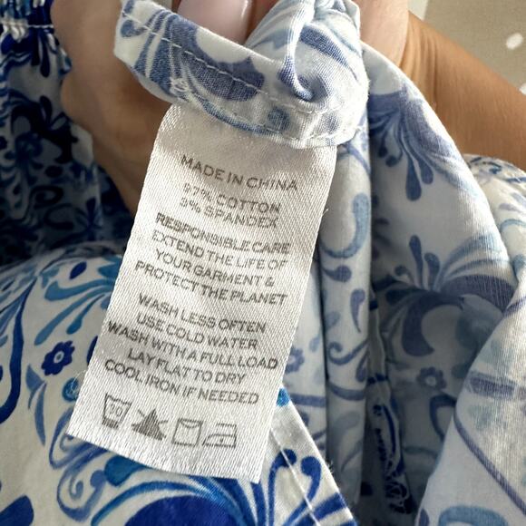 Hill House Ellie Nap Printed Midi Dress Blue Mosaic - Picture 4 of 5